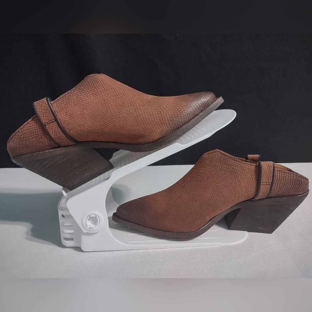 Free People Brown Leather Mule Boots Sz 37 US 7